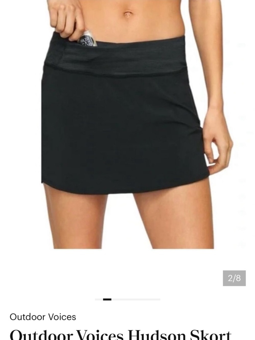 Outdoor Voices Black Athletic Skort with Built-in Shorts Medium - Picture 7 of 7